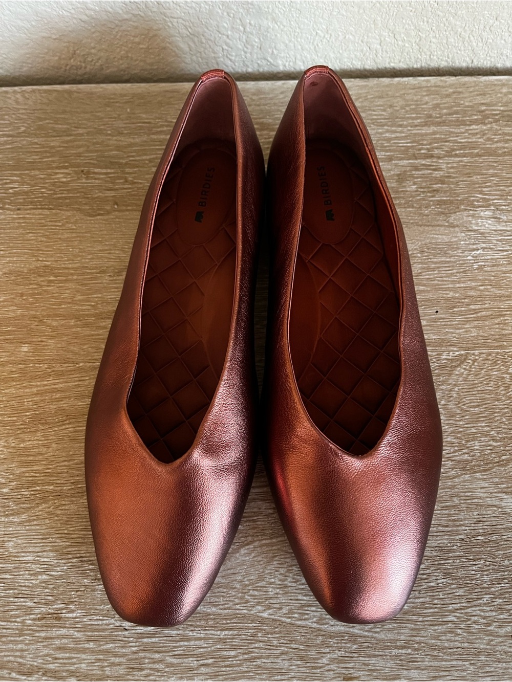 Birdies The Crane Copper Leather Ballet Flat Womens 8